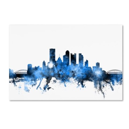 Michael Tompsett 'Pittsburgh Pennsylvania Skyline II' Canvas Art,30x47
